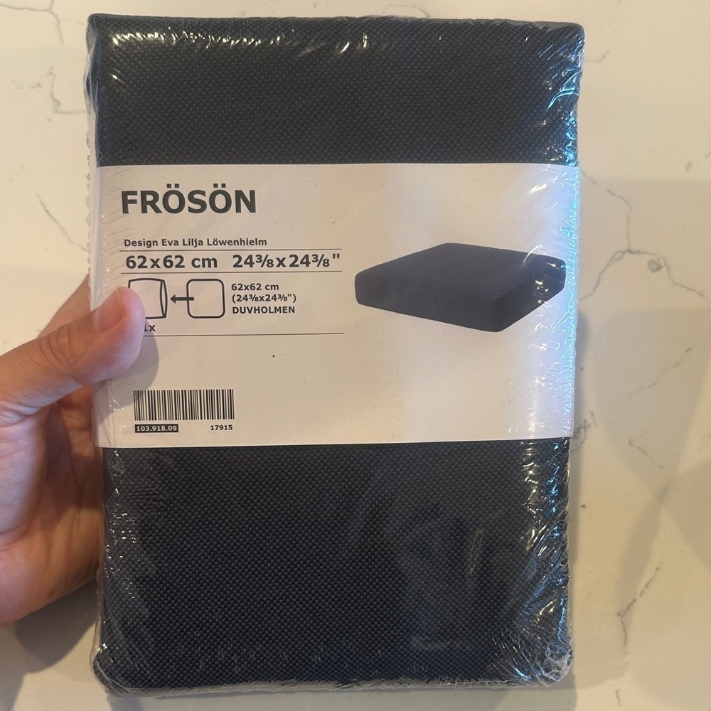 NEW IKEA Froson Cushion Cover 103.918.09 Navy Blue Sz 24 3/8 x 24 3/8